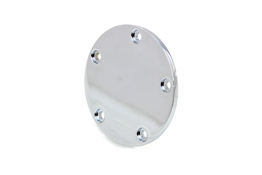 V-Twin Smooth Flat Ignition System Cover 5-Hole Chrome for Harley Davidson FXST (1999-2008)