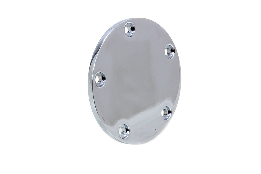 V-Twin Smooth Flat Ignition System Cover 5-Hole Chrome for Harley Davidson FXST (1999-2008)