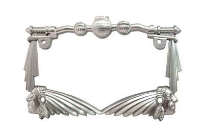 V-Twin P28-6821 Chrome Indian Design License Plate Frame for 4 x 7 Inch Plates
