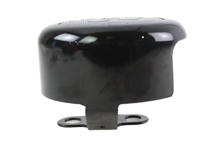 V-Twin Round Horn Cover Black with Chrome Flame for Harley Davidson XL Models by V-Twin