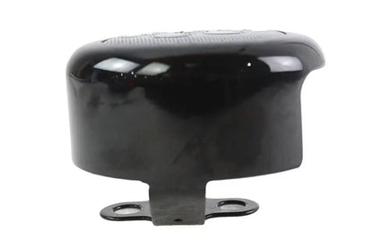 V-Twin Round Horn Cover Black with Chrome Flame for Harley Davidson XL Models by V-Twin