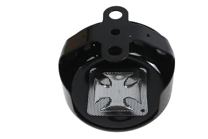 V-Twin Round Horn Cover with Black Finish and Chrome Maltese Design for Harley Davidson XL by V-Twin