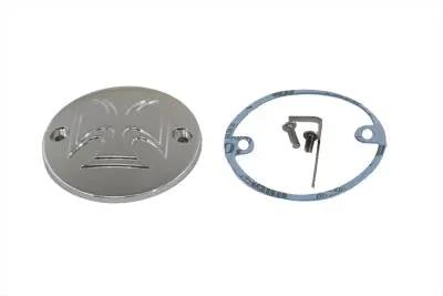 V-Twin Red Baron Cross Ignition System Cover 2-Hole Chrome for Harley Davidson FL 1970-1979 by V-Twin