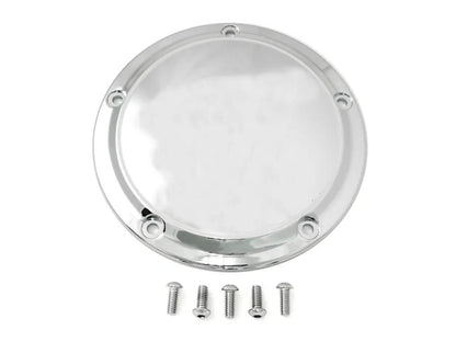 V-Twin Chrome 5-Hole Smooth Derby Cover for Harley Davidson FXST by V-Twin