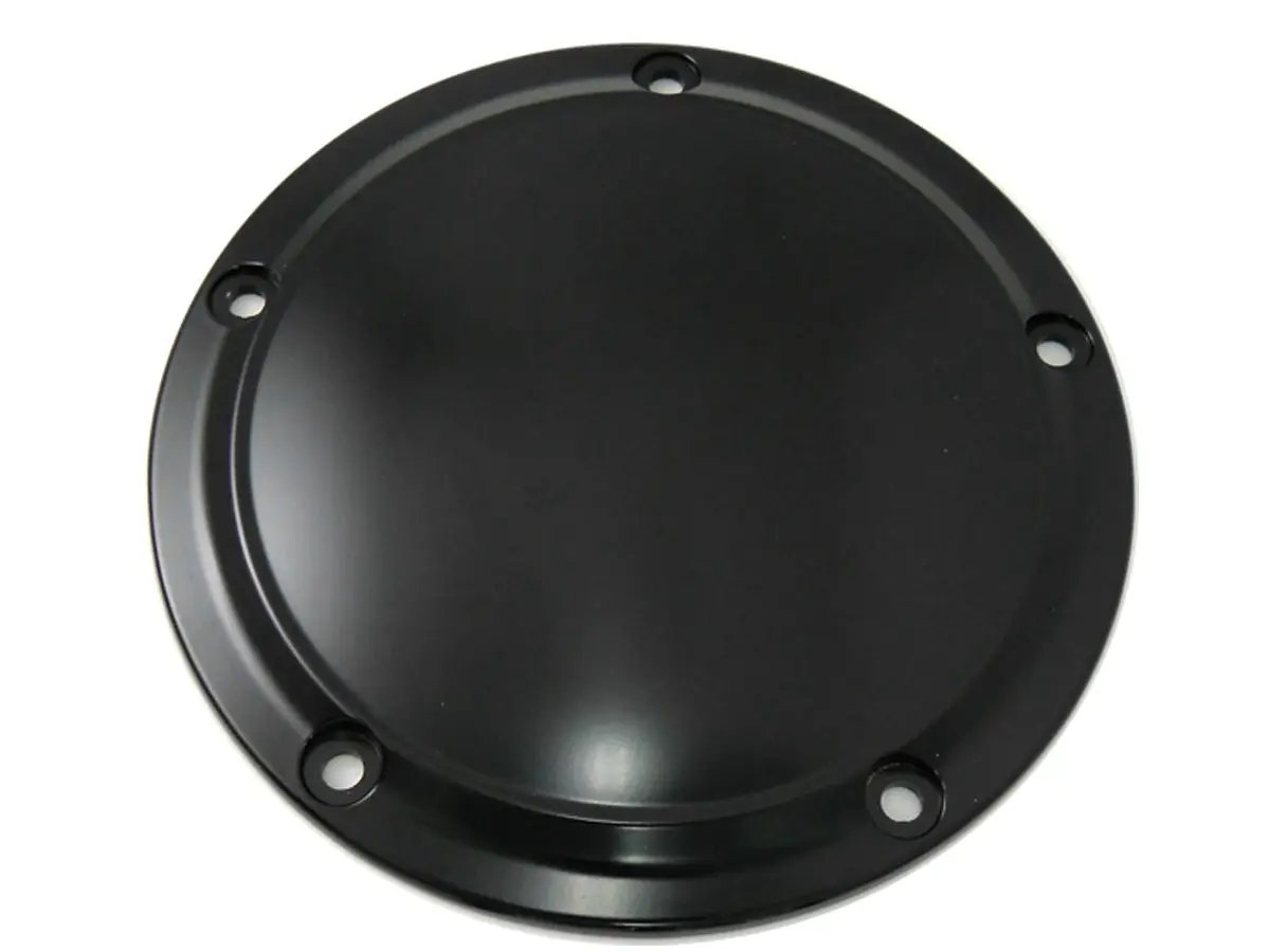 V-Twin Matte Black 5-Hole Smooth Derby Cover for Harley Davidson FXST by V-Twin