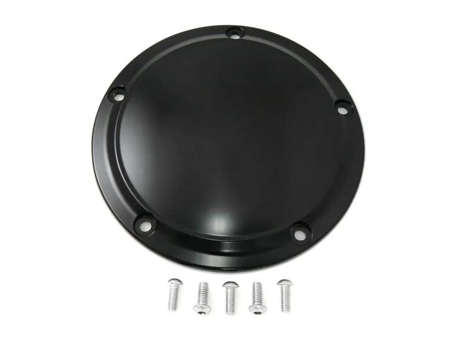 V-Twin Matte Black 5-Hole Smooth Derby Cover for Harley Davidson FXST by V-Twin