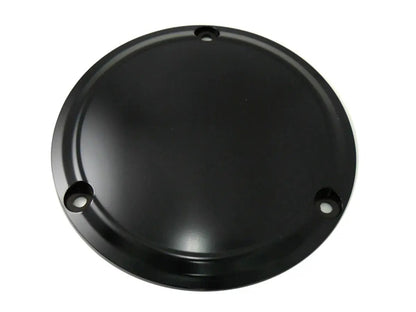 V-Twin Matte Black 3-Hole Smooth Derby Cover for Harley Davidson FL Models by V-Twin