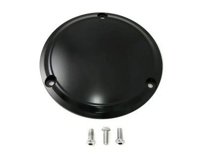 V-Twin Matte Black 3-Hole Smooth Derby Cover for Harley Davidson FL Models by V-Twin