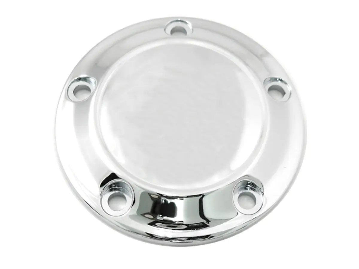 V-Twin Chrome 5-Hole Smooth Ignition System Cover for Harley Davidson FXST (1999-2008) by V-Twin