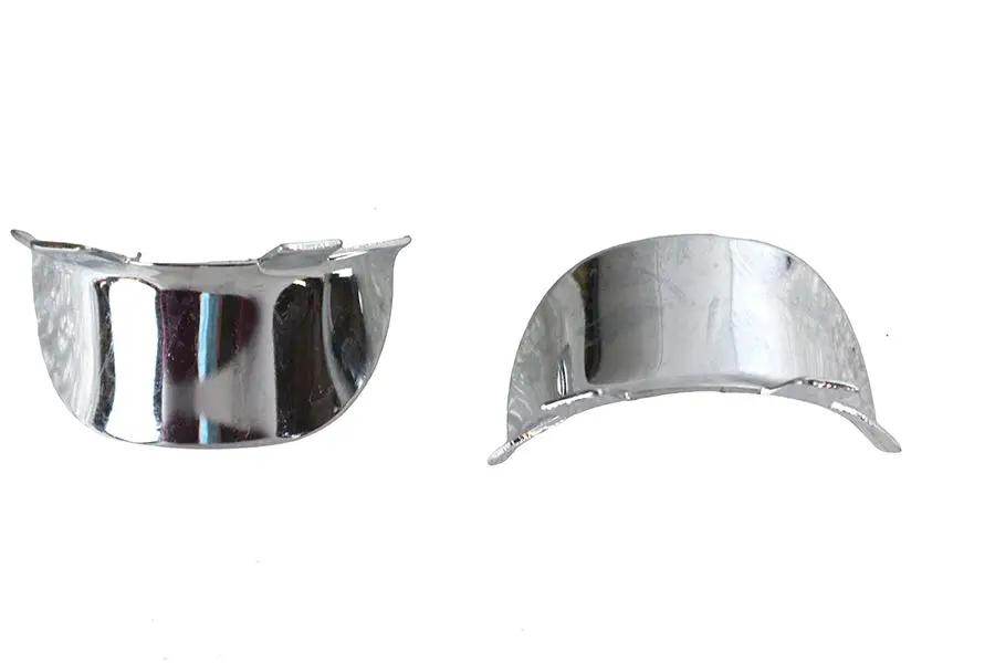 V-Twin Chrome 1-3/4 Inch Visor Set for Dresser Light Bar - Model 42-0204 by V-Twin