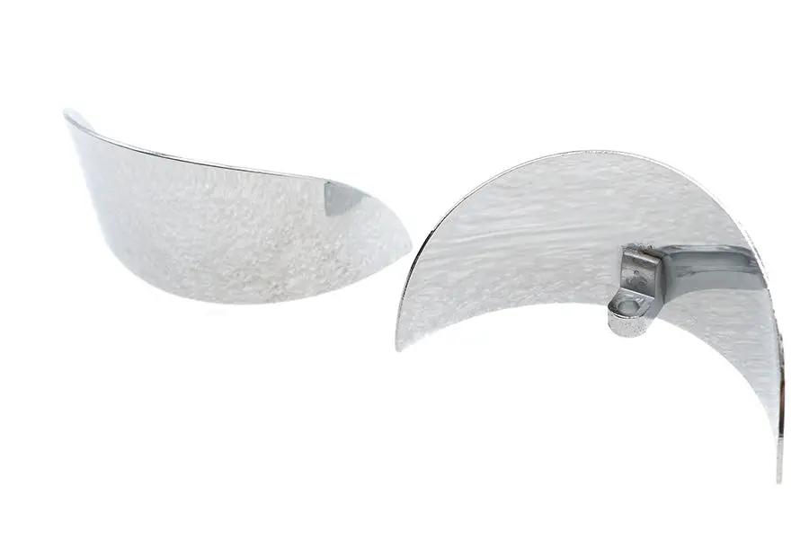 V-Twin Chrome 4-1/2 Inch Deco Spotlamp Visor Set for Harley Davidson FL Models by V-Twin