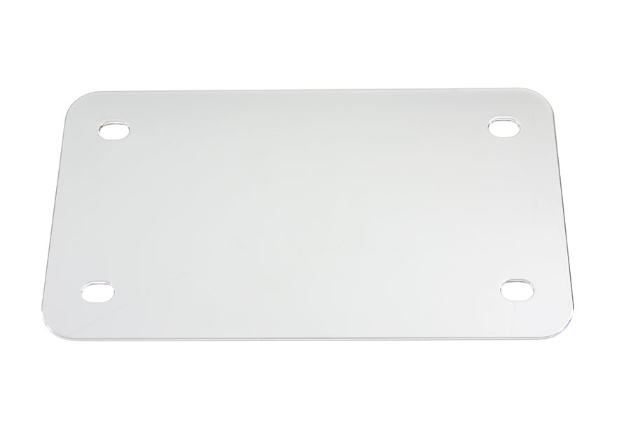 V-Twin License Plate Frame Backing Plate Chrome Smooth Style - Custom Motorcycle Accessory
