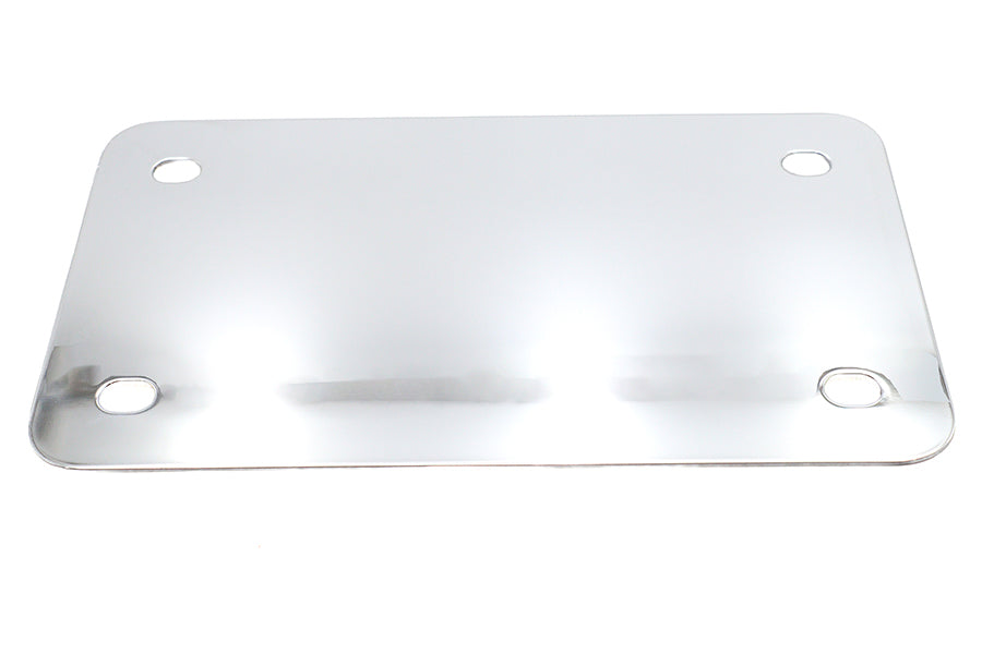 V-Twin License Plate Frame Backing Plate Chrome Smooth Style - Custom Motorcycle Accessory