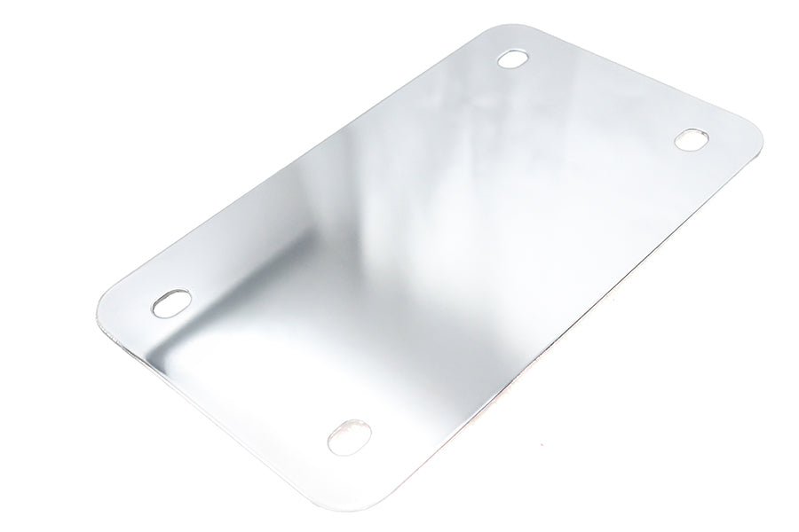 V-Twin License Plate Frame Backing Plate Chrome Smooth Style - Custom Motorcycle Accessory