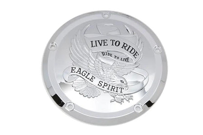 V-Twin Eagle Spirit Derby Cover Chrome for Harley Davidson FLT (2016-2025) by V-Twin