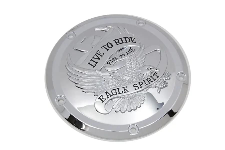 V-Twin Eagle Spirit Derby Cover Chrome for Harley Davidson FLT (2016-2025) by V-Twin