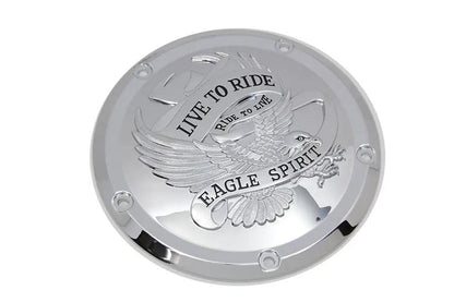 V-Twin Eagle Spirit Derby Cover Chrome for Harley Davidson FLT (2016-2025) by V-Twin