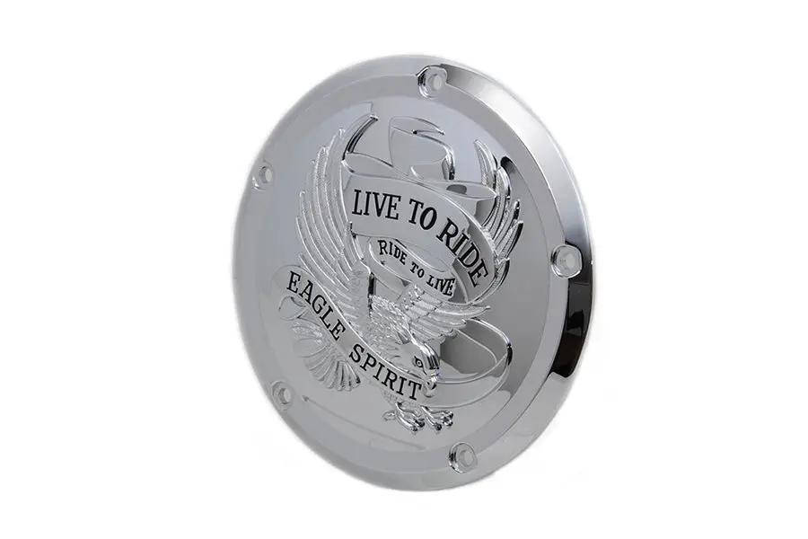 V-Twin Eagle Spirit Derby Cover Chrome for Harley Davidson FLT (2016-2025) by V-Twin