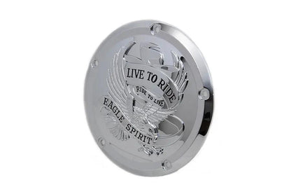 V-Twin Eagle Spirit Derby Cover Chrome for Harley Davidson FLT (2016-2025) by V-Twin