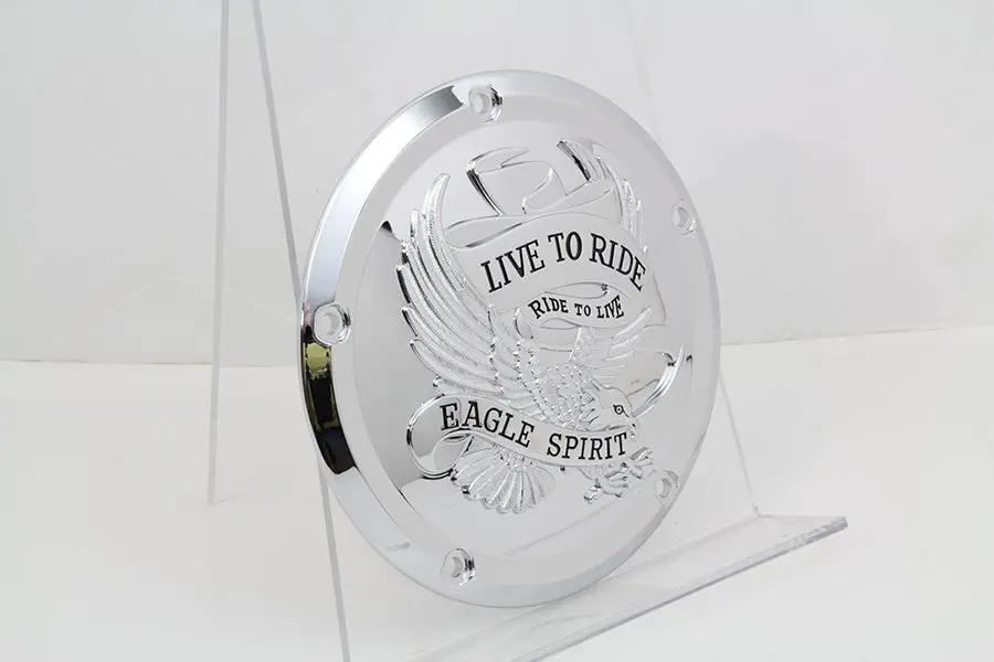 V-Twin Eagle Spirit Derby Cover Chrome for Harley Davidson FLT (2016-2025) by V-Twin
