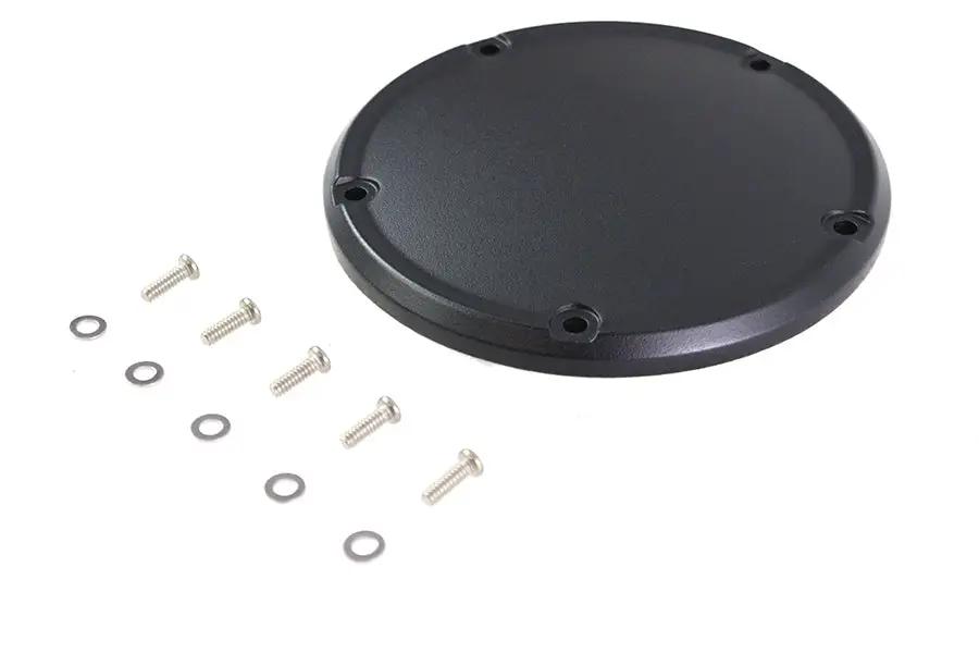 V-Twin M8 Wrinkle Black 5-Hole Smooth Derby Cover for Harley Davidson FLT by V-Twin