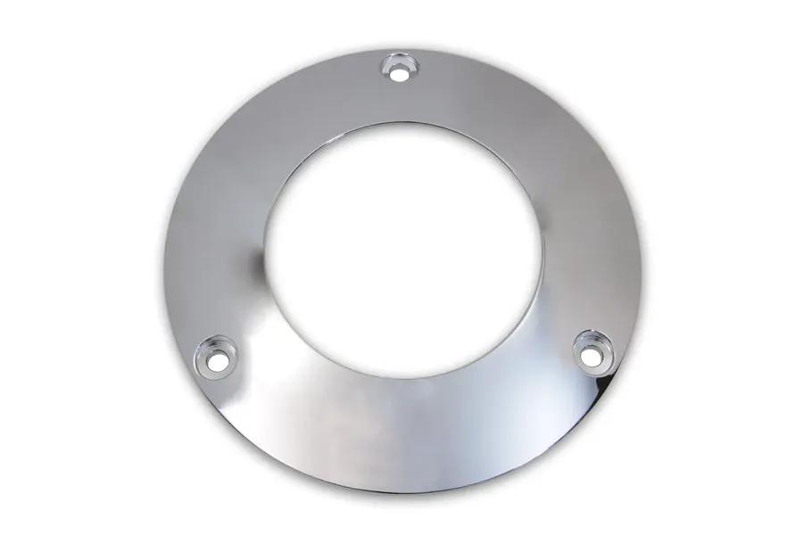 V-Twin 302493 Chrome 3-Hole C-Thru Derby Cover for Harley Davidson FL Models by V-Twin