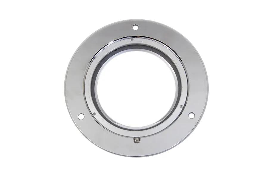 V-Twin 302493 Chrome 3-Hole C-Thru Derby Cover for Harley Davidson FL Models by V-Twin