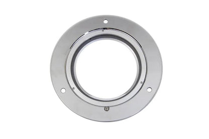 V-Twin 302493 Chrome 3-Hole C-Thru Derby Cover for Harley Davidson FL Models by V-Twin