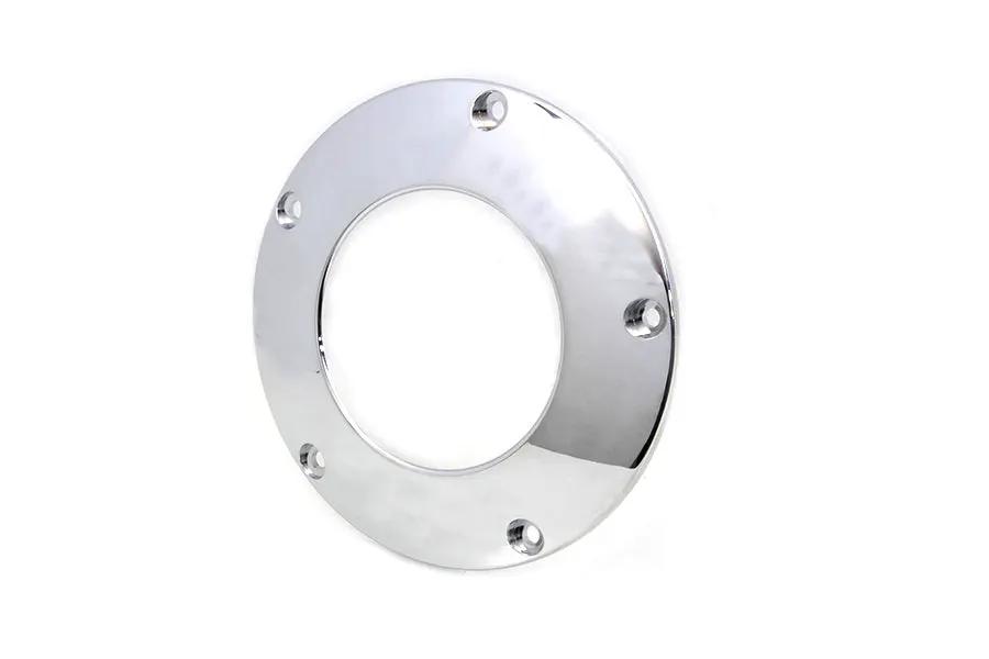 V-Twin Chrome 5-Hole C-Thru Derby Cover for Harley Davidson FXST Models by V-Twin