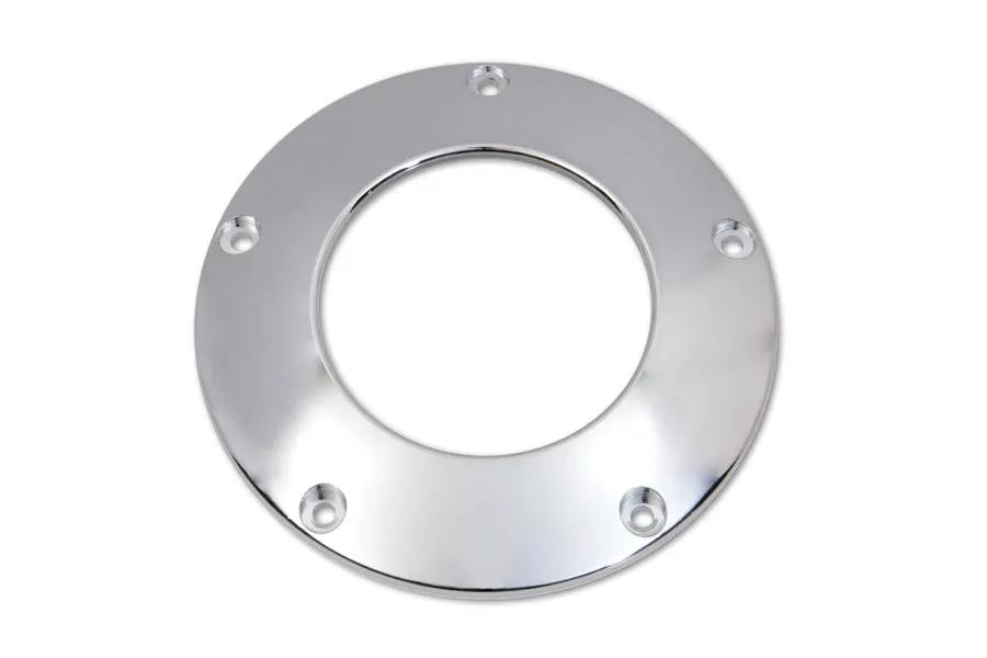 V-Twin Chrome 5-Hole C-Thru Derby Cover for Harley Davidson FXST Models by V-Twin