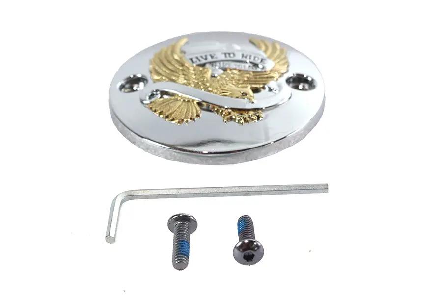 V-Twin M8 Ignition System Cover with Eagle Design for Harley Davidson FLT Models by V-Twin