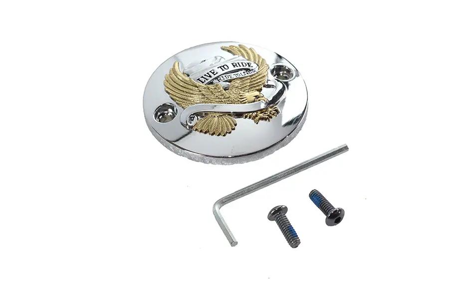 V-Twin M8 Ignition System Cover with Eagle Design for Harley Davidson FLT Models by V-Twin