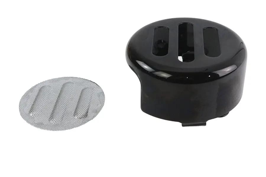 V-Twin 77130B 3 Slot Round Horn Cover in Black for Harley Davidson XL Models by V-Twin