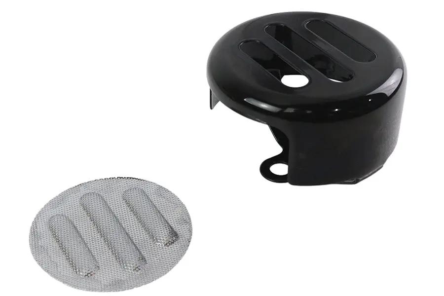 V-Twin 77130B 3 Slot Round Horn Cover in Black for Harley Davidson XL Models by V-Twin