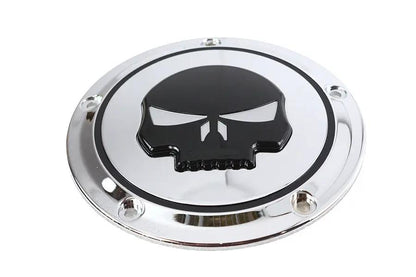 V-Twin Chrome 5 Hole Skull Derby Cover for Harley Davidson FXST Models by V-Twin