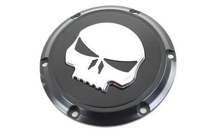 V-Twin Black 6 Hole Skull Derby Cover for Harley Davidson XL (Part #78286B) by V-Twin