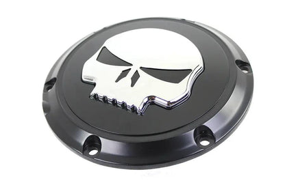 V-Twin Black 6 Hole Skull Derby Cover for Harley Davidson XL (Part #78286B) by V-Twin