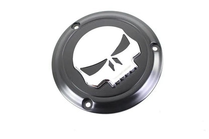 V-Twin Black 3-Hole Skull Derby Cover for Harley Davidson FL Models (Part #78287B) by V-Twin