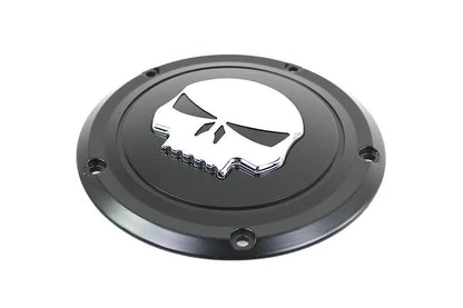 V-Twin Black 5 Hole Skull Derby Cover for Harley Davidson FLT Models by V-Twin