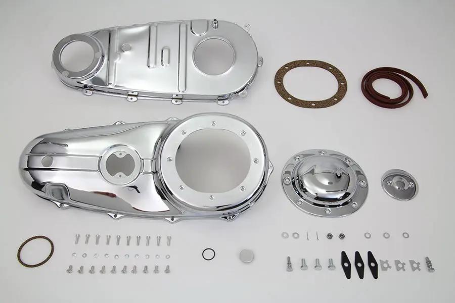 V-Twin Chrome Primary Cover Kit for Harley Davidson FL Models by V-Twin