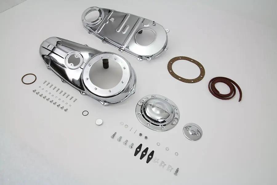 V-Twin Chrome Primary Cover Kit for Harley Davidson FL Models by V-Twin