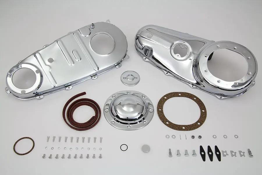 V-Twin Chrome Primary Cover Kit for Harley Davidson FL Models by V-Twin