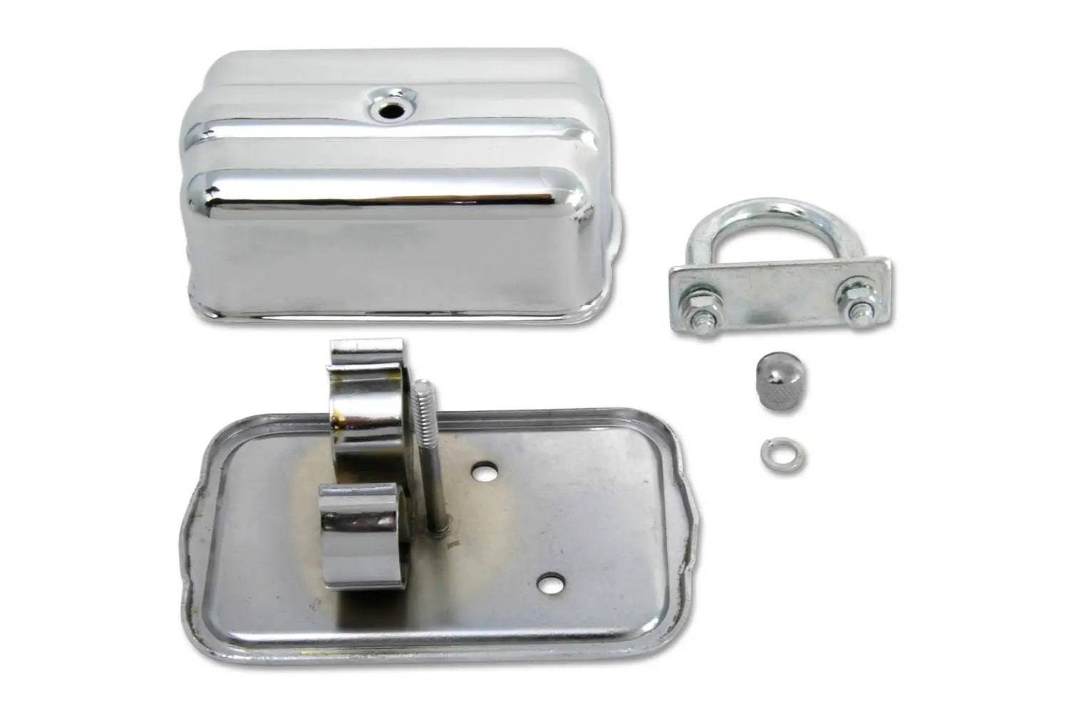 V-Twin Universal Chrome Spark Plug Holder with Clamps – Holds Two Spark Plugs by V-Twin