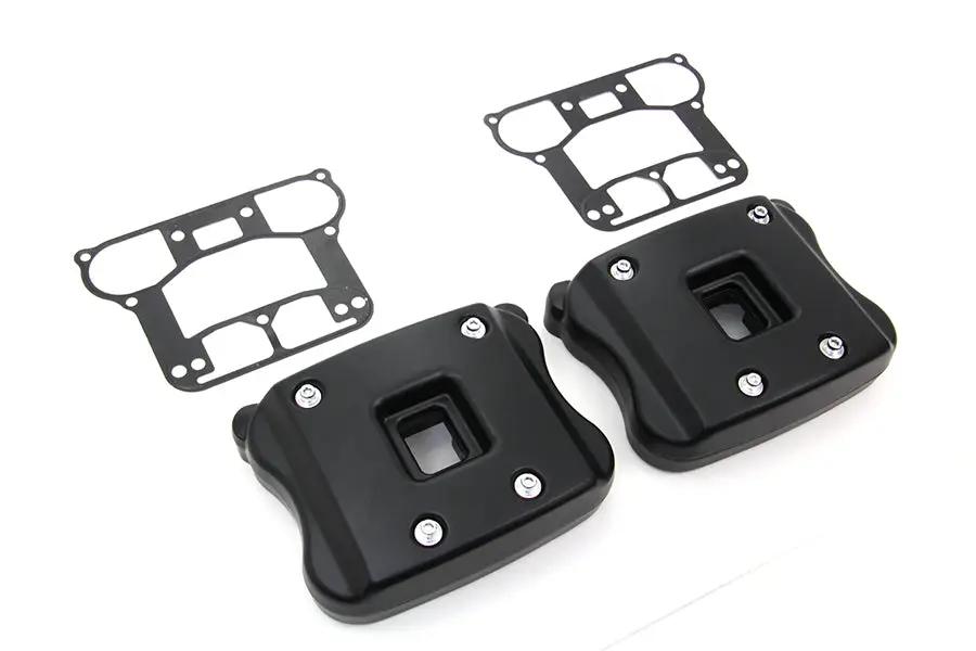 V-Twin I33-0104MB Rocker Box Cover Set for Harley Davidson XL (Black) by V-Twin