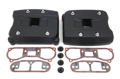 V-Twin Black Rocker Box Cover Set for Harley Davidson FXST and FLT Models by V-Twin