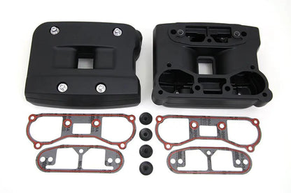 V-Twin Black Rocker Box Cover Set for Harley Davidson FXST and FLT Models by V-Twin
