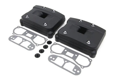 V-Twin Black Rocker Box Cover Set for Harley Davidson FXST and FLT Models by V-Twin