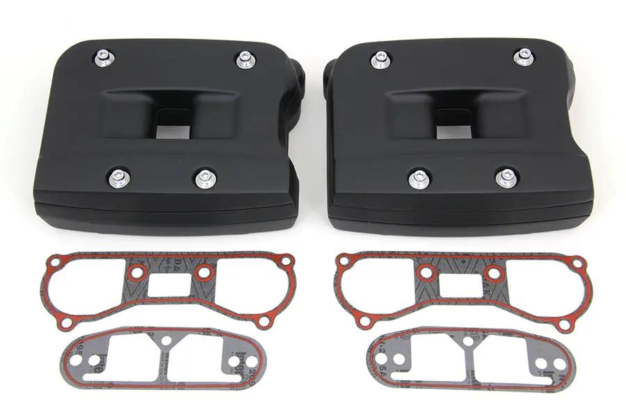 V-Twin Black Rocker Box Cover Set for Harley Davidson FXST and FLST Models - Part 78260B by V-Twin