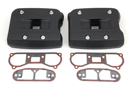 V-Twin Black Rocker Box Cover Set for Harley Davidson FXST and FLST Models - Part 78260B by V-Twin