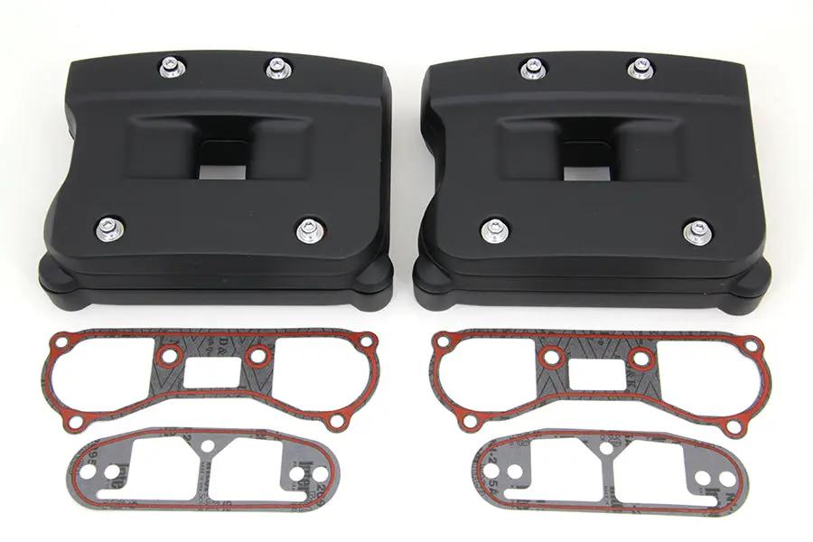 V-Twin Black Rocker Box Cover Set for Harley Davidson FXST and FLST Models - Part 78260B by V-Twin